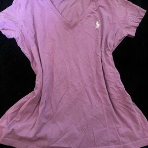 Ralph Lauren Lavender V-Neck Tee